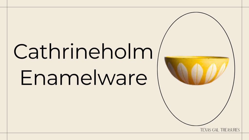 Yellow Cathrineholm enamel bowl with white Lotus pattern