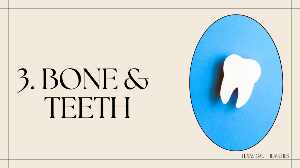 Tooth shown as an example for a section about human bone and human teeth jewelry on eBay