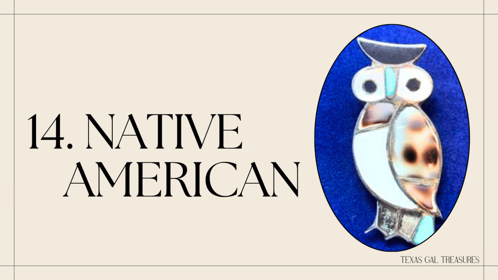 Owl jewelry piece used to illustrate why sellers should verify Native American maker claims before listing